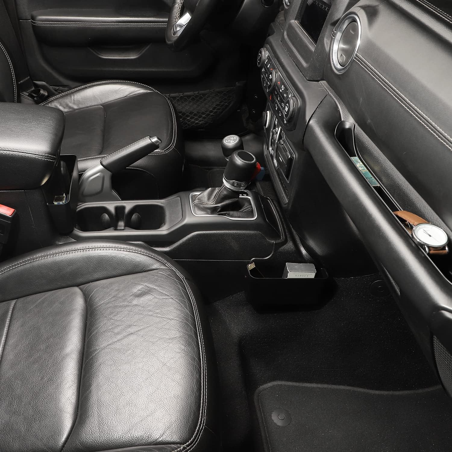 JWWY Gear Shift Passenger Armrest Storage Box Grab Handle Gear Organizer Tray for 2018-2023+ Jeep Wrangler JL JLU & 2/4 Door Gladiator JT Interior Accessories 3PCS