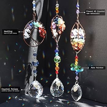 XINRUI クリスタルサンキャッチャー 3個パック 窓用 レインボー