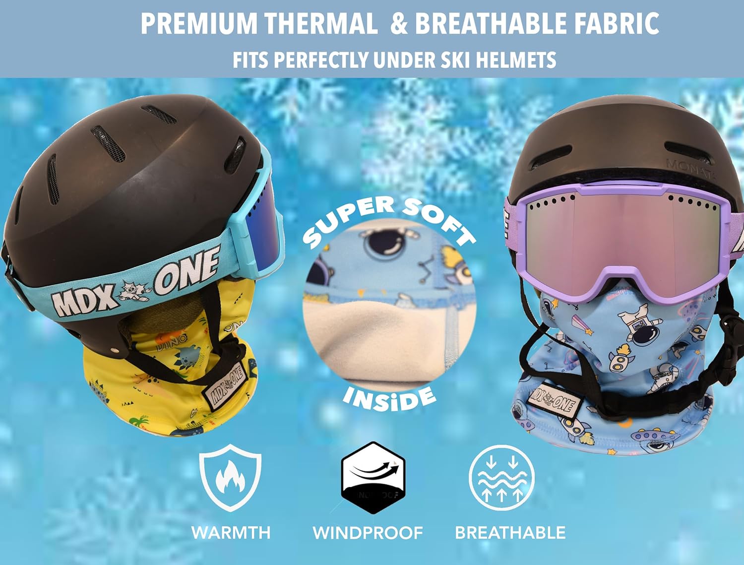 MDXONE Kids Balaclava Windproof Ski Mask Winter Face Warmer for Cold Weather Boys Girls - Image 4