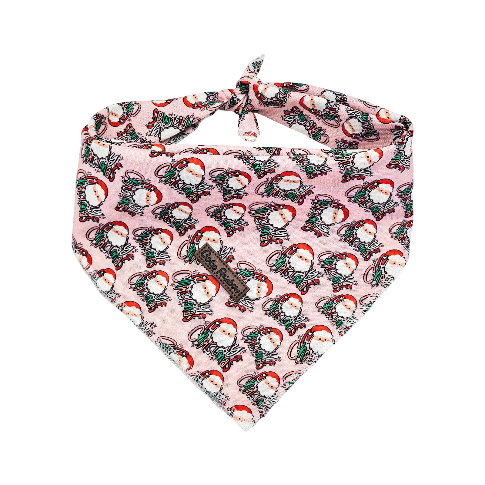 Bandanas de Noël pour chiens doux : l'écharpe réglable pour fêter Noël en famille