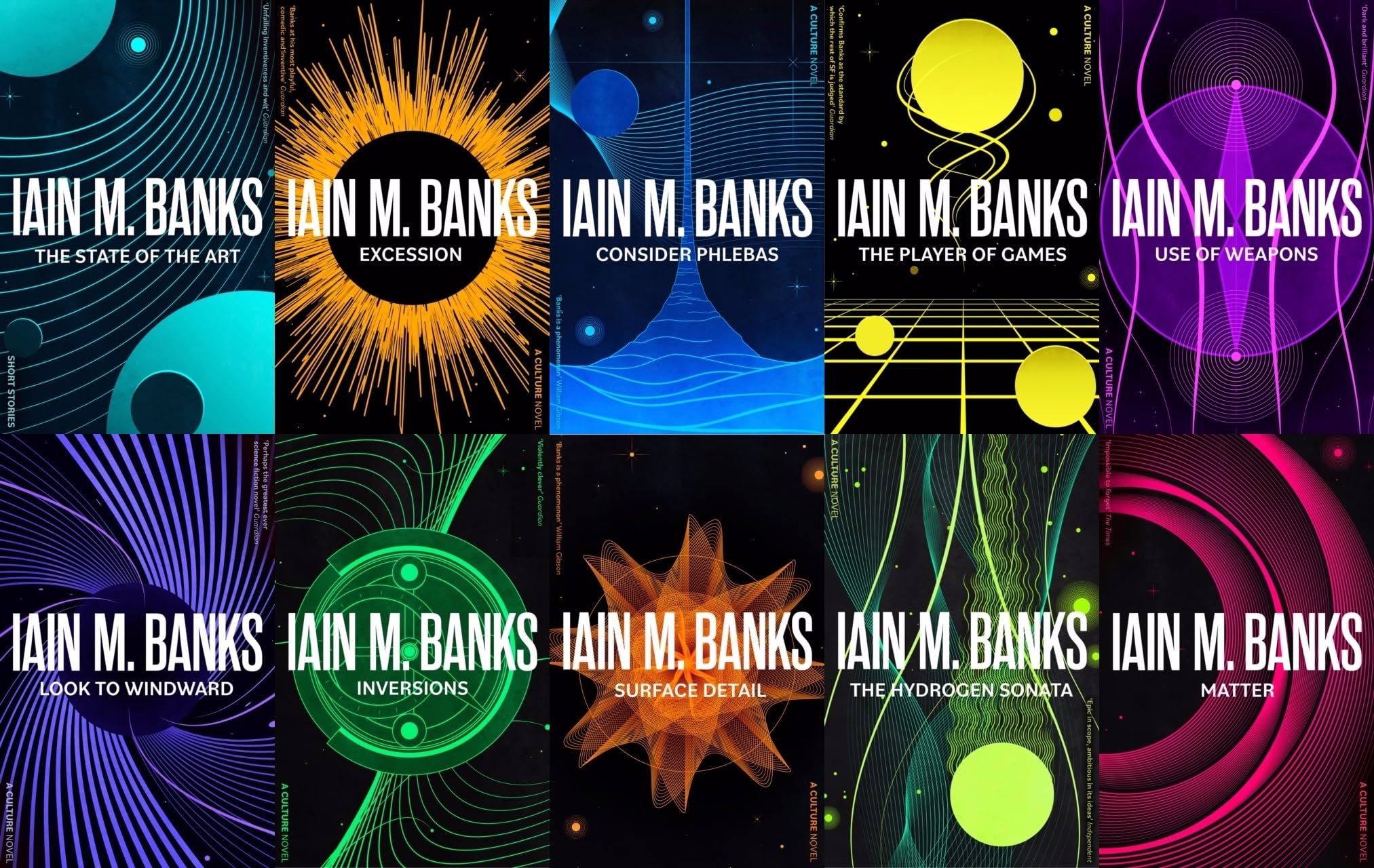 Iain M Banks Culture Series 10 Books Collection Set (Consider Phlebas, The Player of Games, Use of Weapons, The State of the Art, Excession, Inversions, Look To Windward, Surface Detail & More)