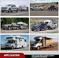 Vista 105 de Nilight Adaptador de remolque de hoja plana de 7 vías a 4 vías, carcasa de nailon resistente a prueba de agua, conector de cableado de 7 pines a 4