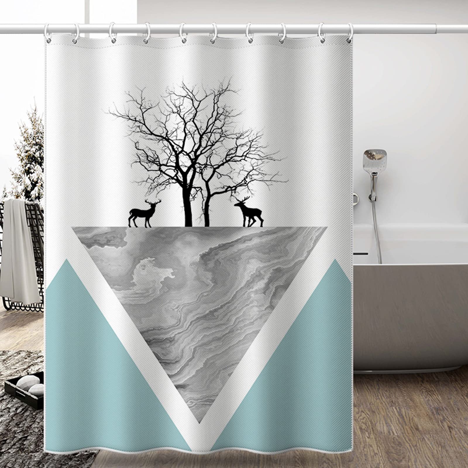 Rideau douche anti moisissure 150x200 en polyester imperméable