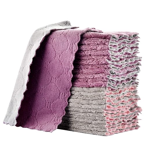 lSmall Reusable Cleaning Cloths, 6 x 10 inch, Super Absorbent Multipurpose Dish Cloths, for Furniture Rags, Kitchen Cloths, Tableware Quick-Drying Towels(11PCS)