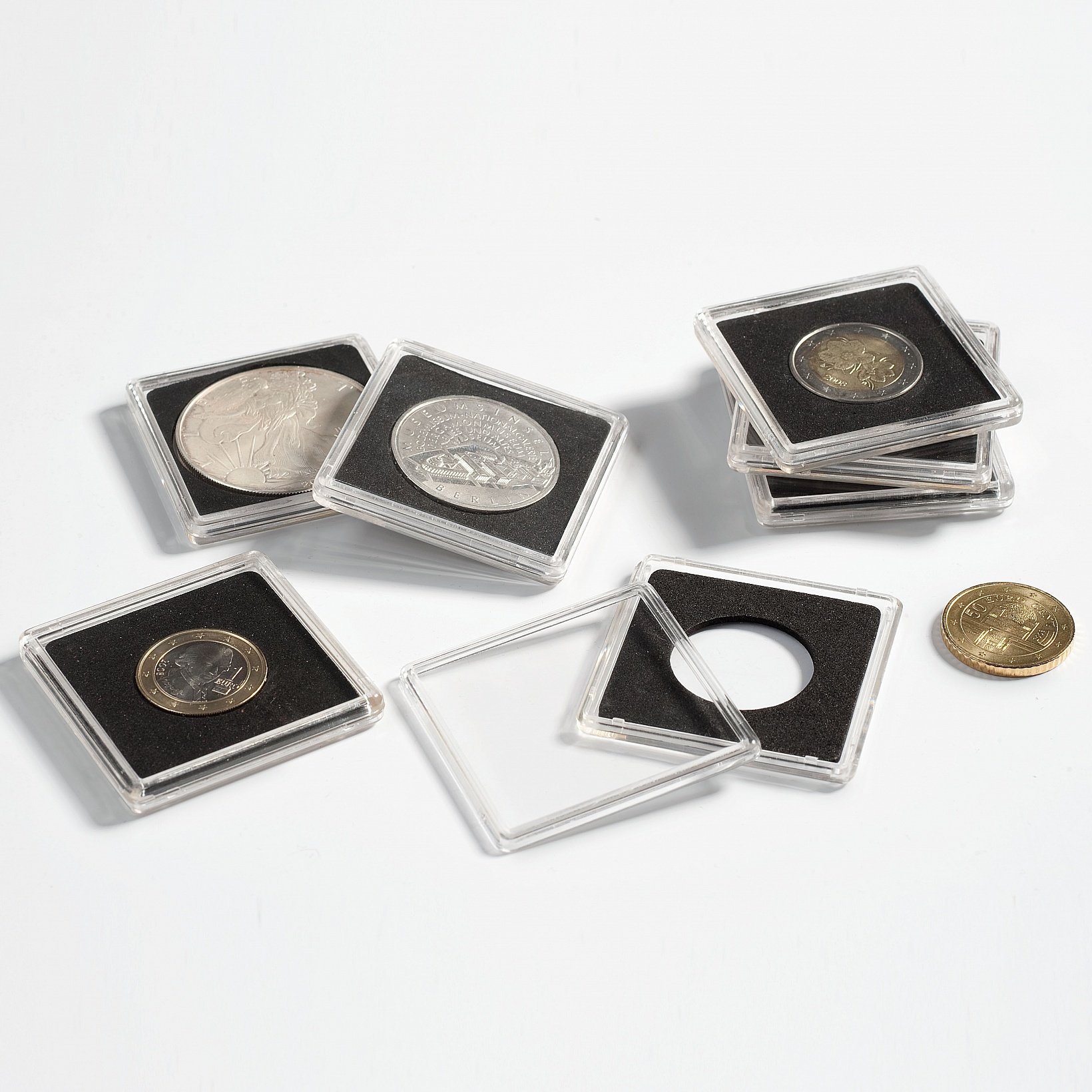 Capsules De Rangement Pour Pièces Leuchtturm - Diamètre Intérieur 28 Mm - Lot De 10 - Protection Anti-rayures