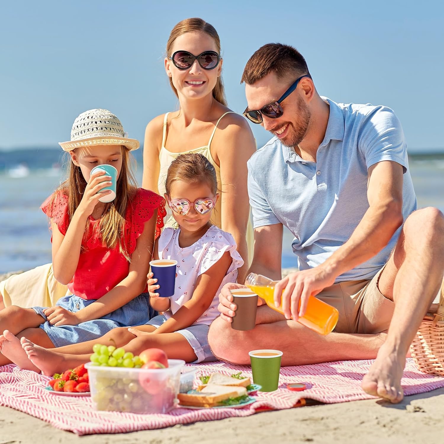 Maxcheck 1000 Pieces 4 oz small Paper Cups Colorful Disposable Mouthwash Cups for Bathroom Drinking Espresso Coffee Beverage Holiday Wedding Office Party