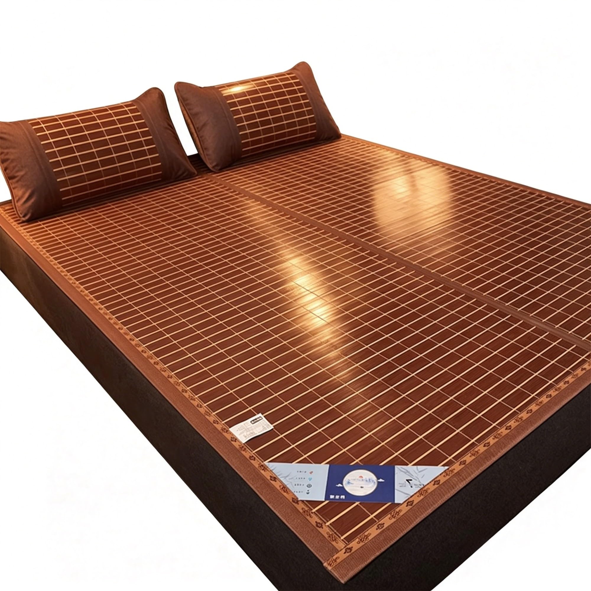 Alfombrilla carbonizada 140x190 cm con reverso de seda de hielo plegable para cama