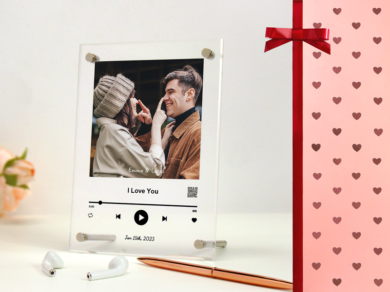 Amazon.com: IGREAN I Love You Music Frame with QR Code, Bronze