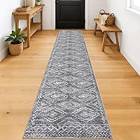 Vista 12 de KILOCOCO Tapete de entrada lavable a máquina, pequeño, para interior, súper suave, antideslizante, diseño geométrico, para cocina, dormitorio, Gris