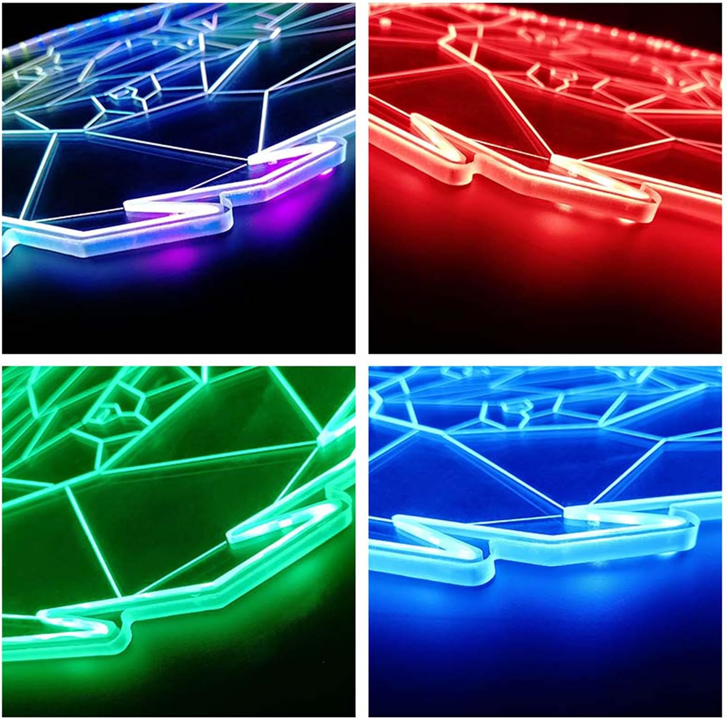 ADVPRO Lion Head Geometric Animal RGB Dynamic Glam LED Sign - Cut-to-Edge Shape - Smart 3D Decoration - Multicolor Signage st06s43-fnd-i0017-c