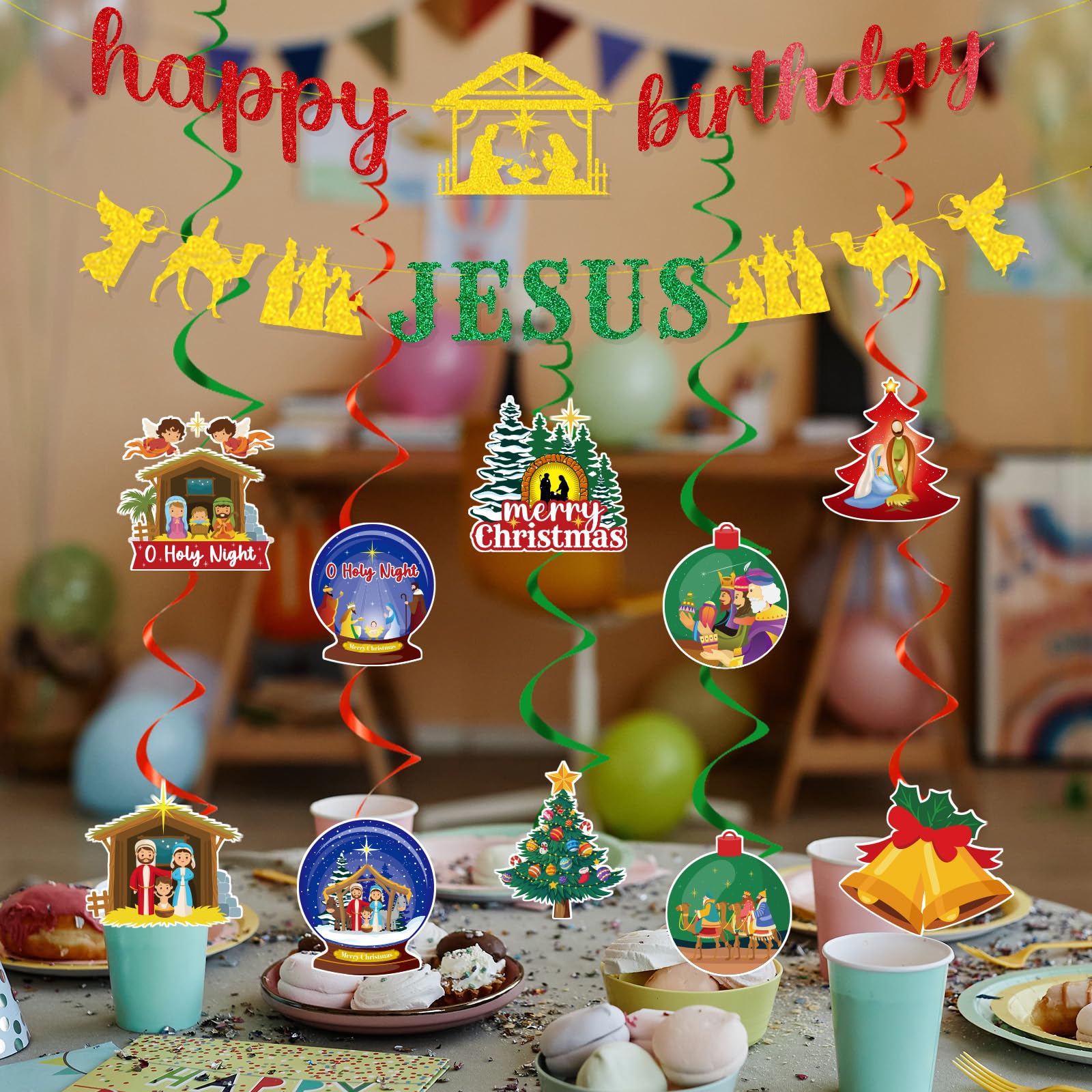 Happy Birthday Jesus Banner – 3 X 0,5 M, Wetterfest, Für Weihnachtsdeko Im Garten Oder Haus