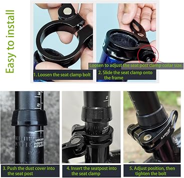 Bike Seat Post Clamp Aluminium Alloy Quick Release Bicycle Seat Clamp 28.6mm 31.8mm 34.9mm