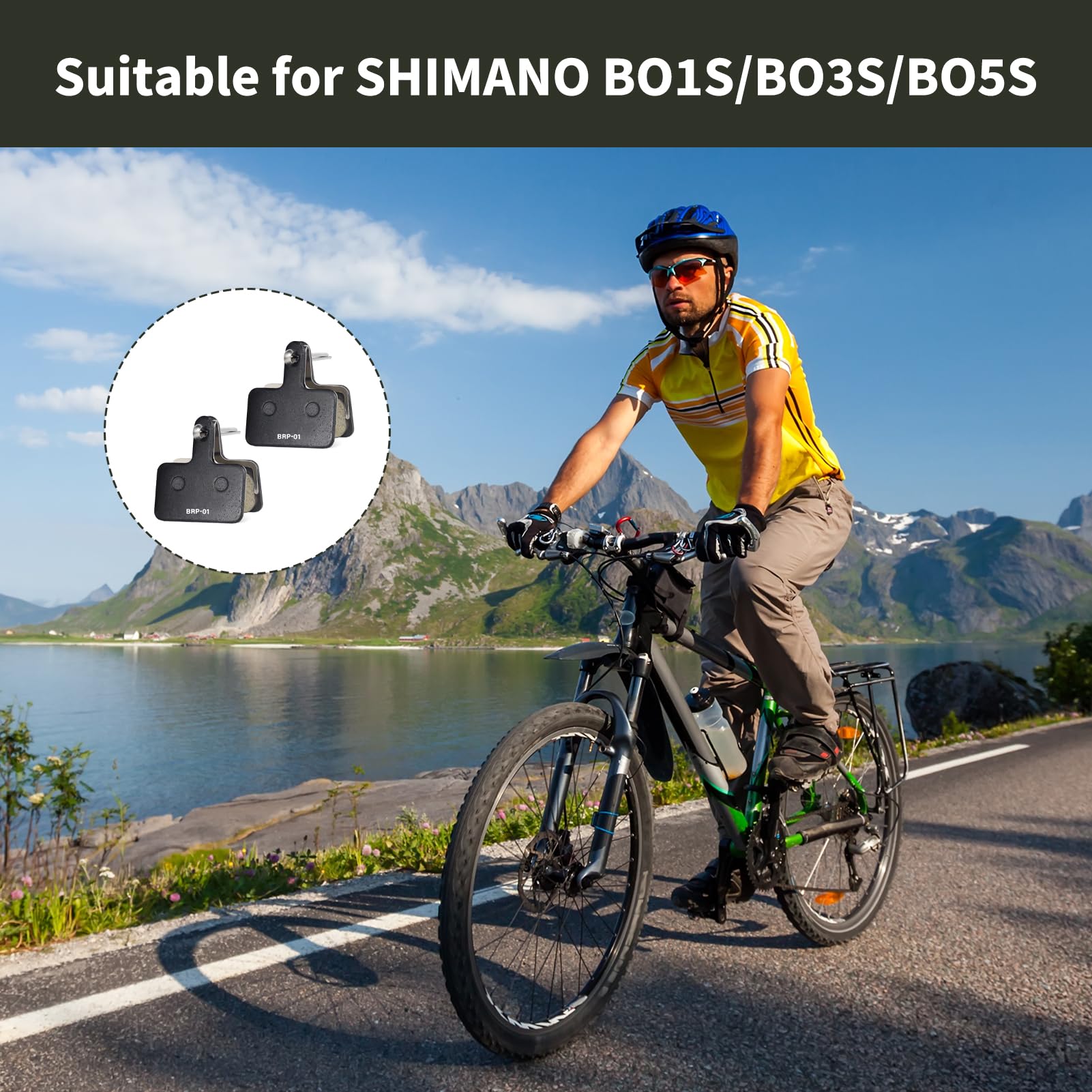 2 pary klocków hamulcowych kompatybilnych z Shimano B01S B03S B05S MT200, klocki hamulcowe do hulajnogi elektrycznej, klocki rowerowe tarczowe MTB, cichy hamulec wysokiej wydajności