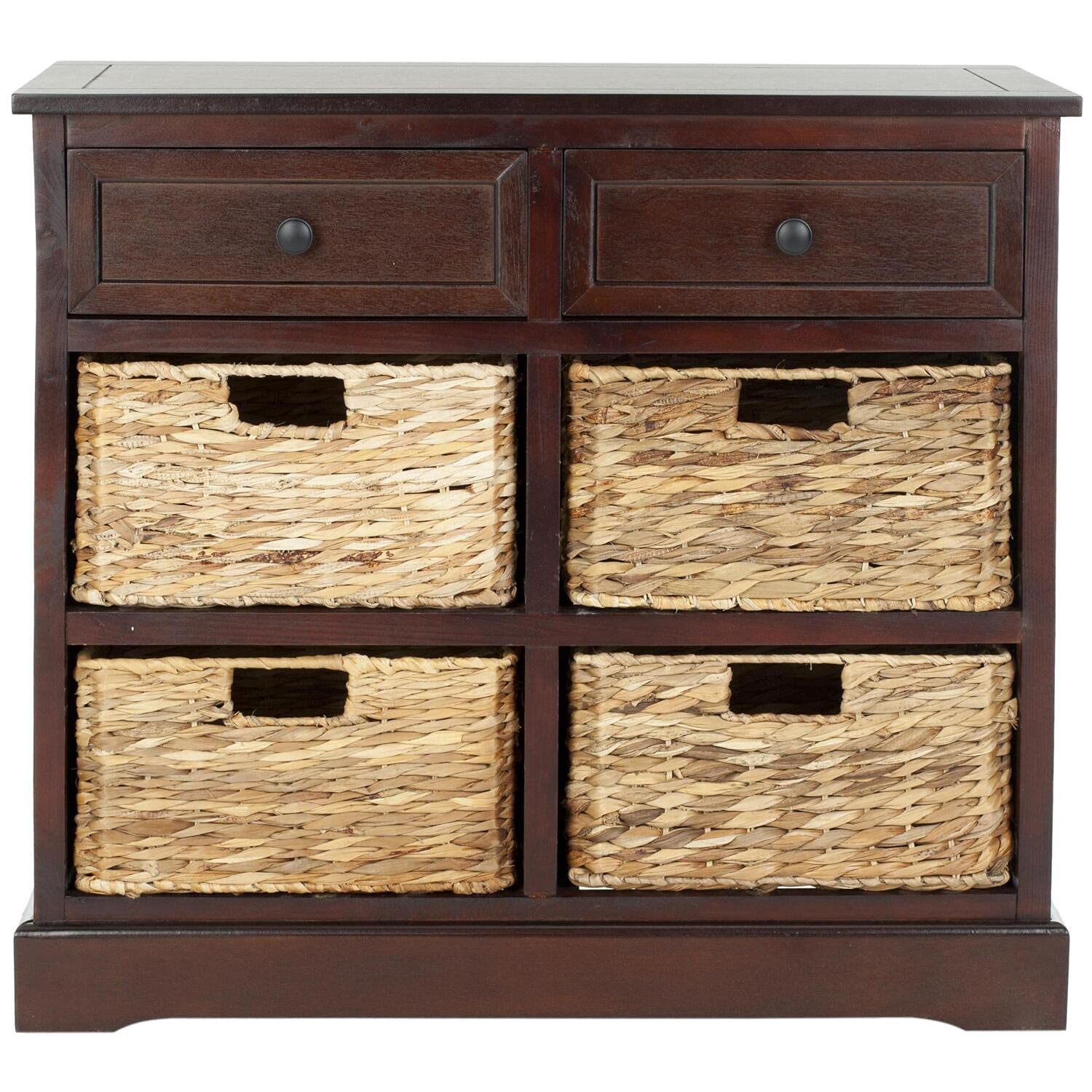 Safavieh American Homes Collection Herman Brown Wicker Basket Storage Unit