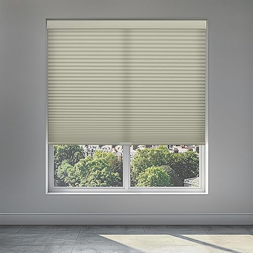 HOTSOON Persianas celulares opacas manuales para ventana de techo, persianas celulares de panal para ventana, aislamiento térmico con protección UV,