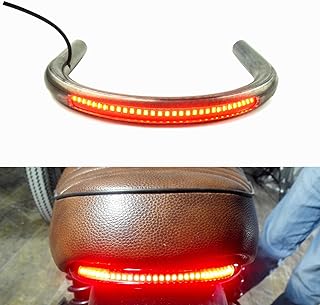 TADAFA Retro Motorcycle Cafe Racer Seat Frame Hoop Brat Loop with LED Strip Turn Singal Tail Light Brake Light