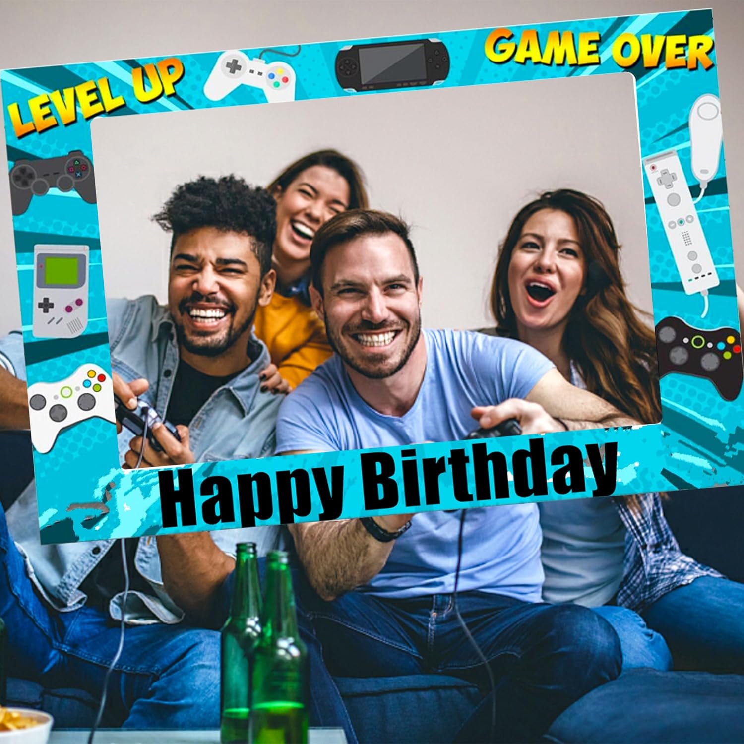 LaVenty level up decorazione di compleanno videogioco 12 decorazioni di compleanno gamer supporti per feste di otto anni decorazioni per feste di compleanno