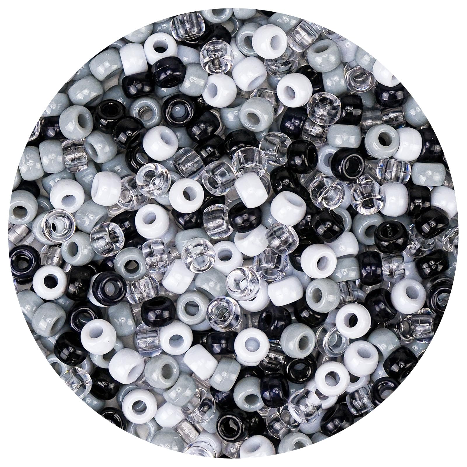 Perles à grand trou pour tresses sans frustration et enfilage facile de bracelets en plastique