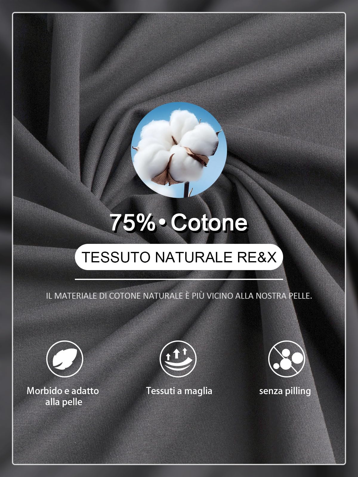 Re&X Pantaloni Uomo Cotone Elastici Zzati Tempo Libero O Lavoro Classici Confortevole Pantaloni Uomo Eleganti