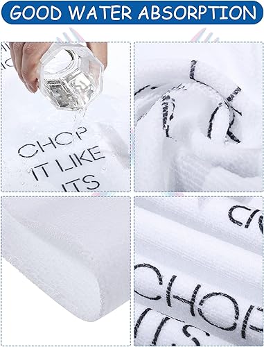 Miniatura 3 de Patelai 4 toallas de cocina divertidas con divertidos dichos lindos juegos de paños de cocina decorativos divertidos para inauguración de la casa,