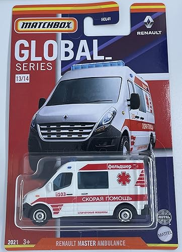 Caja de cerillas - Ambulancia Renault Master - Serie Global 1314 Blanco