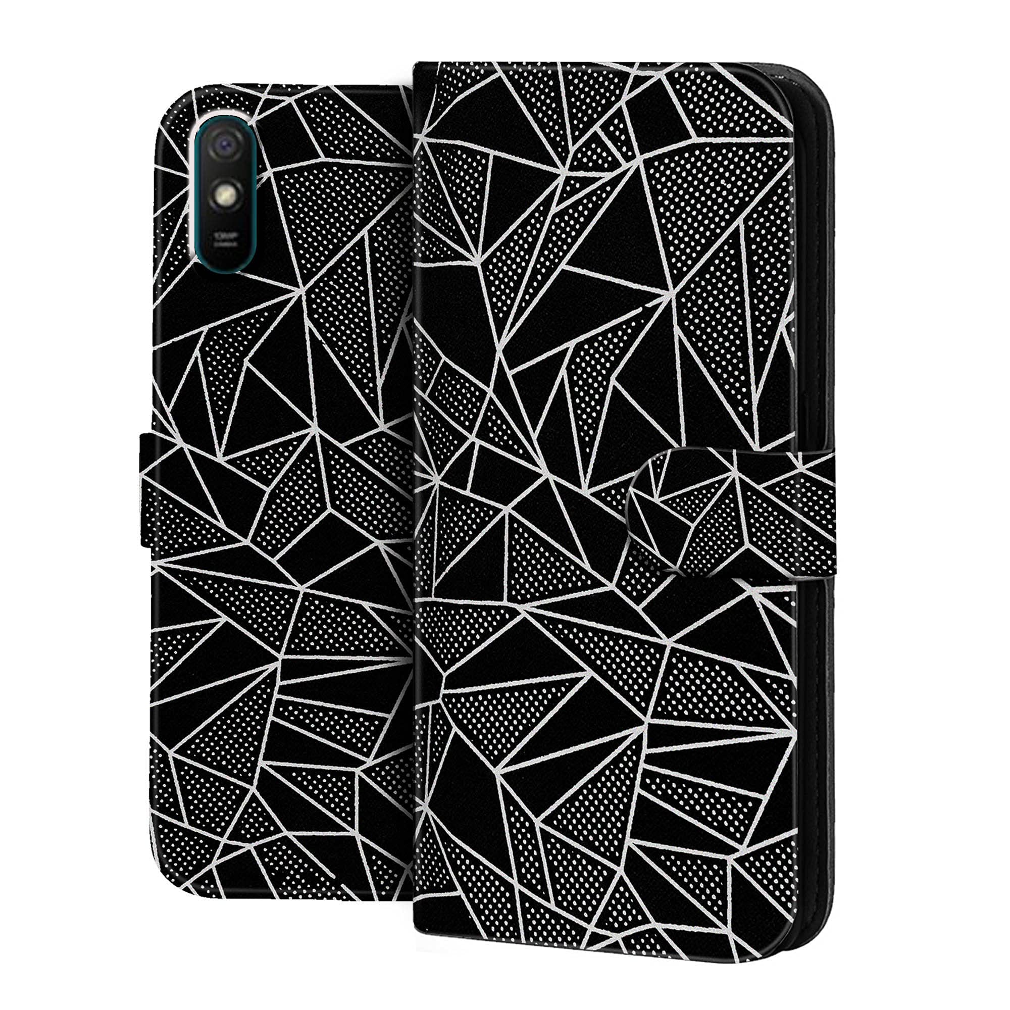 Knotyy Faux Leather Flip Cover for Redmi 9A with Foldable Stand & Cards Slots - Black (B097R1D7LK) Amazon Price History, Amazon Price Tracker