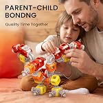 3-in-1 STEM Building Blocks Set, Robot Construction Toy for Kids, 72 PCS | 3 models to build & rebuild, screen-free brain booster, smooth ABS blocks, display with pride, fun learning gift for ages 3+