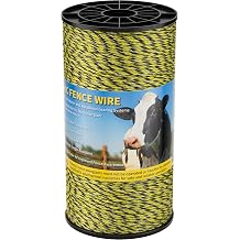 HOKENITY Electric Fence Wire 1650Ft 500M- 9 Stainless Steel Strands Polywire for Reliable Conductivity - Electric Fence Poly Wire for Portable Livestock Fencing