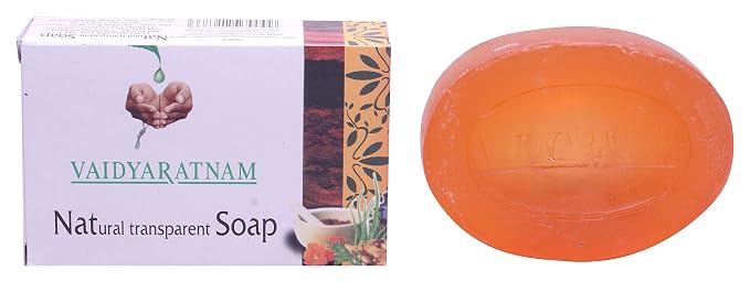 VAIDYARATNAM Natural Transparent Soap, 75g