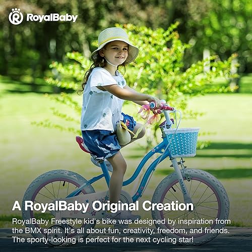 Miniatura 3 de RoyalBaby Bicicleta EZ para niñas, bicicleta Stargirl, entrenamiento libre, equilibrio a pedal, bicicleta de fácil aprendizaje, 12-20 pulgadas para