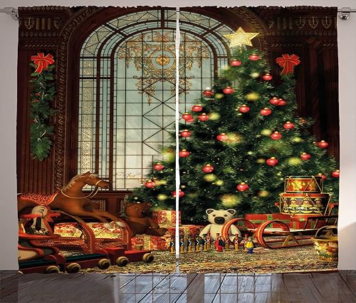 Ambesonne - Paneles de cortinas multicolores