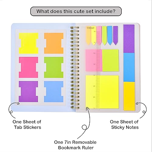 Miniatura 2 de Nelovi Lindo cuaderno grande en espiral con rayas universitarias, 11 x 9.5 pulgadas con tapa dura duradera, 160 páginas con rayas universitarias,