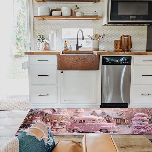 Miniatura 3 de T&H XHome Alfombras y tapetes de cocina para el 4 de julio, Día de la Independencia, bandera de Estados Unidos azul y rojo, estrellas vintage con