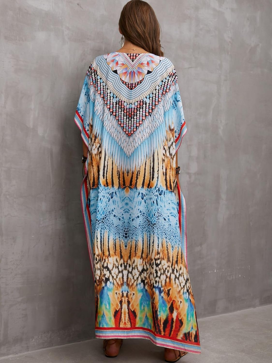 Kaftan Dresses for Women Plus Size Bathing Suit Cover up Caftan Maxi Beach Dresses - Image 6