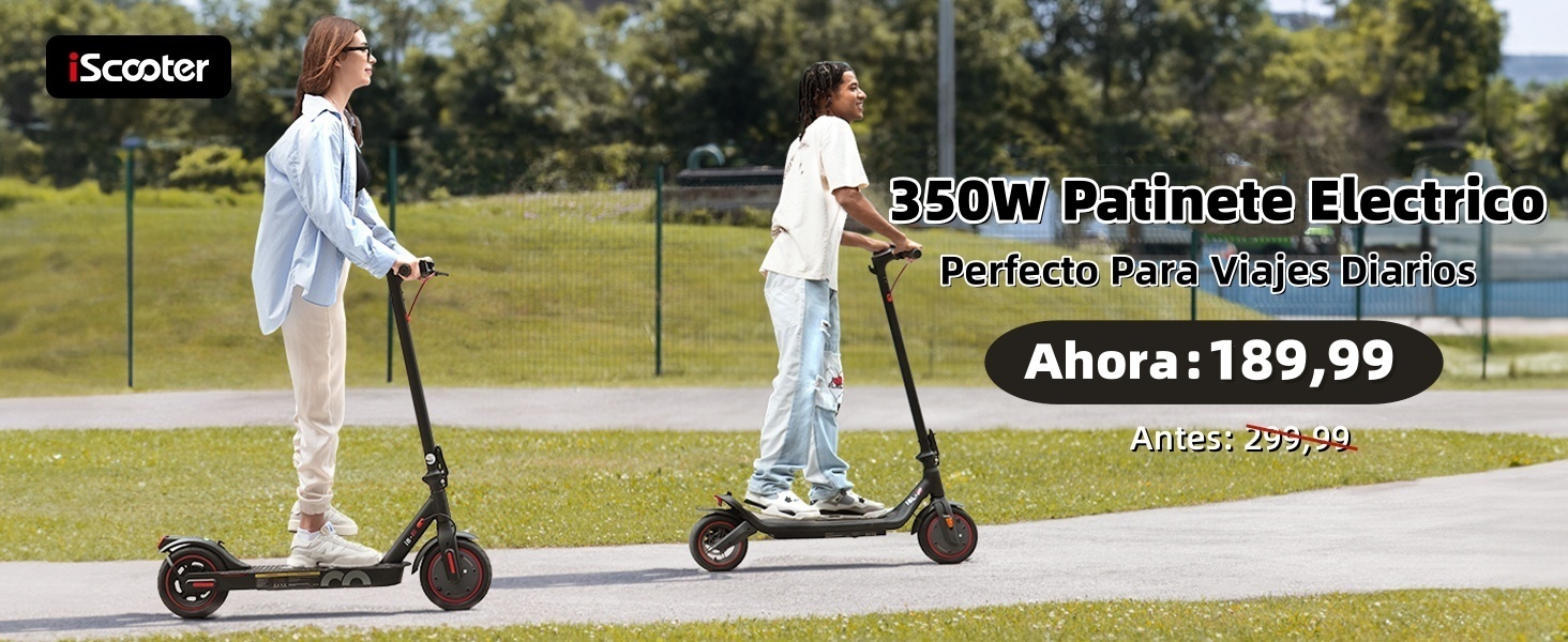 iScooter patinete eléctrico 8.5 pulgadas plegable 350W negro