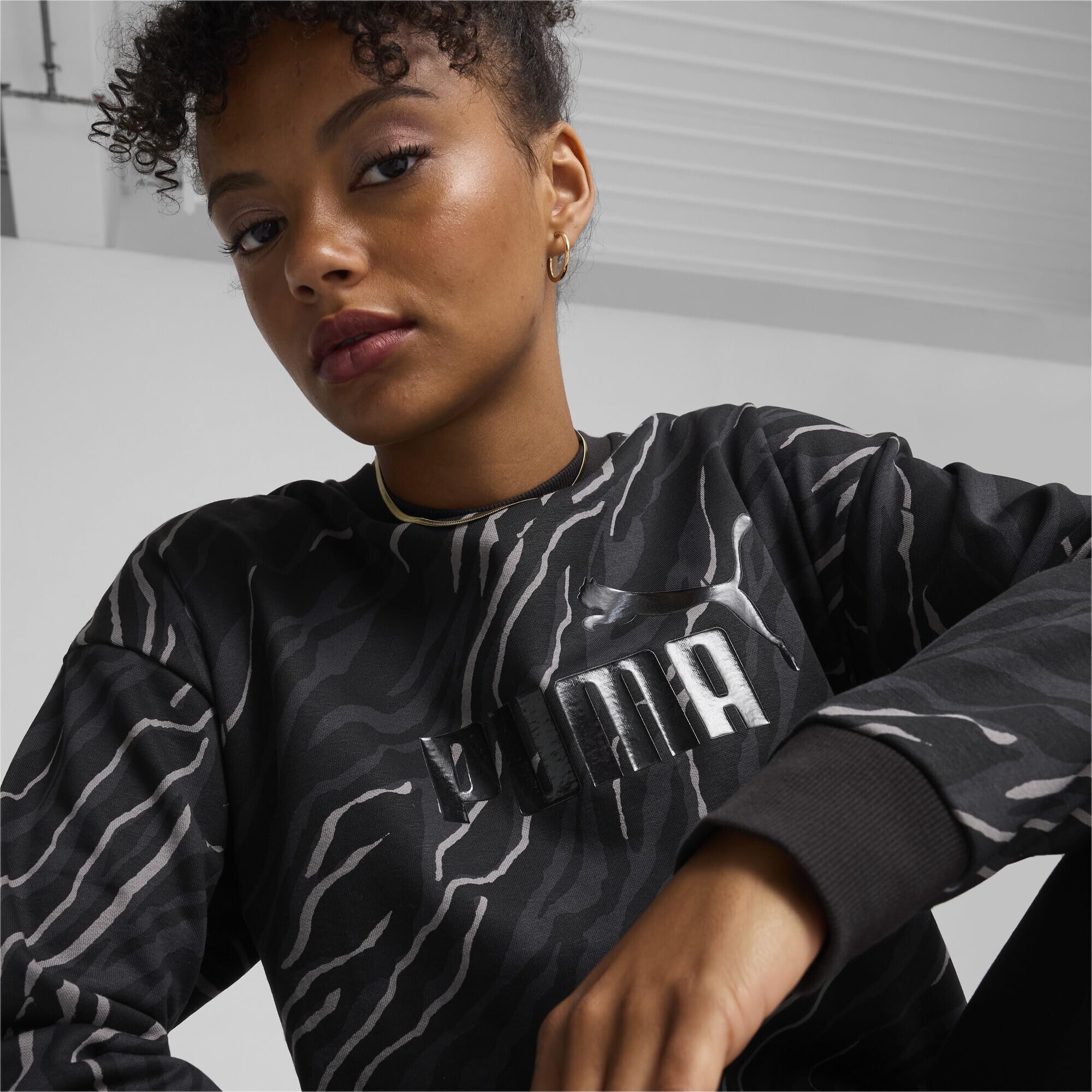 Puma ESS+ Animal AOP Crew FL Sudor Mujer (Pack de 1)