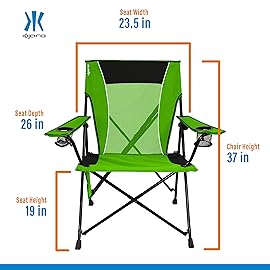Kijaro Dual Lock Portable Camping Chairs - Enjoy the Outdoors with a Versatile Folding Chair, Sports Chair, Outdoor Chair & Lawn Chair - Dual Lock Feature Locks Position - Ireland Green