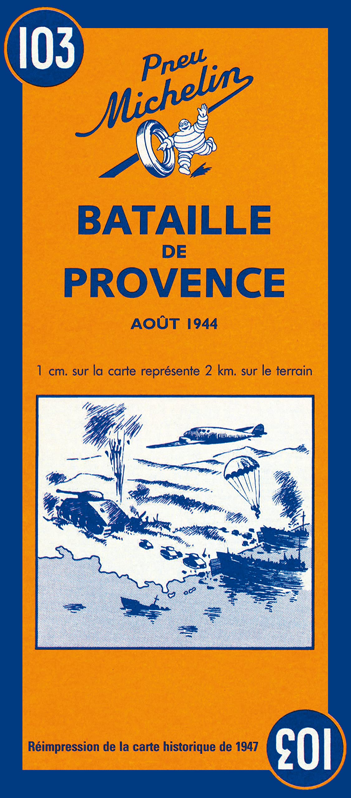 Battle of Provence - Michelin Historical Map 103: Map