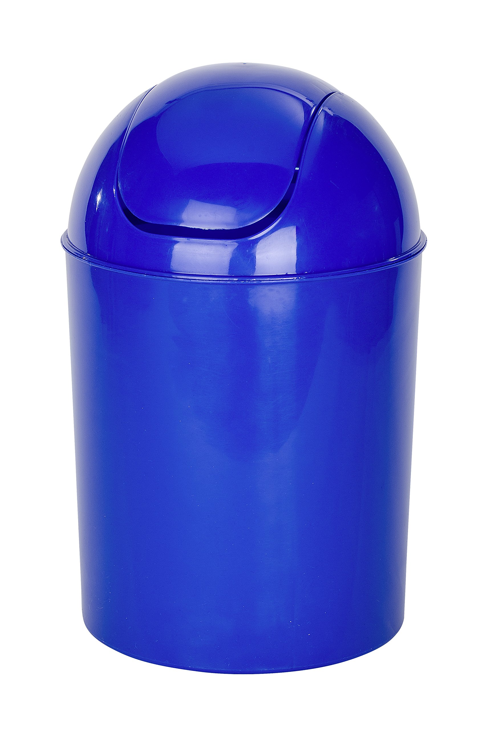 WENKO 21885100 Schwingdeckeleimer Economic, Fassungsvermögen 6 L, Polypropylen, 20 x 20 x 30 cm, blau