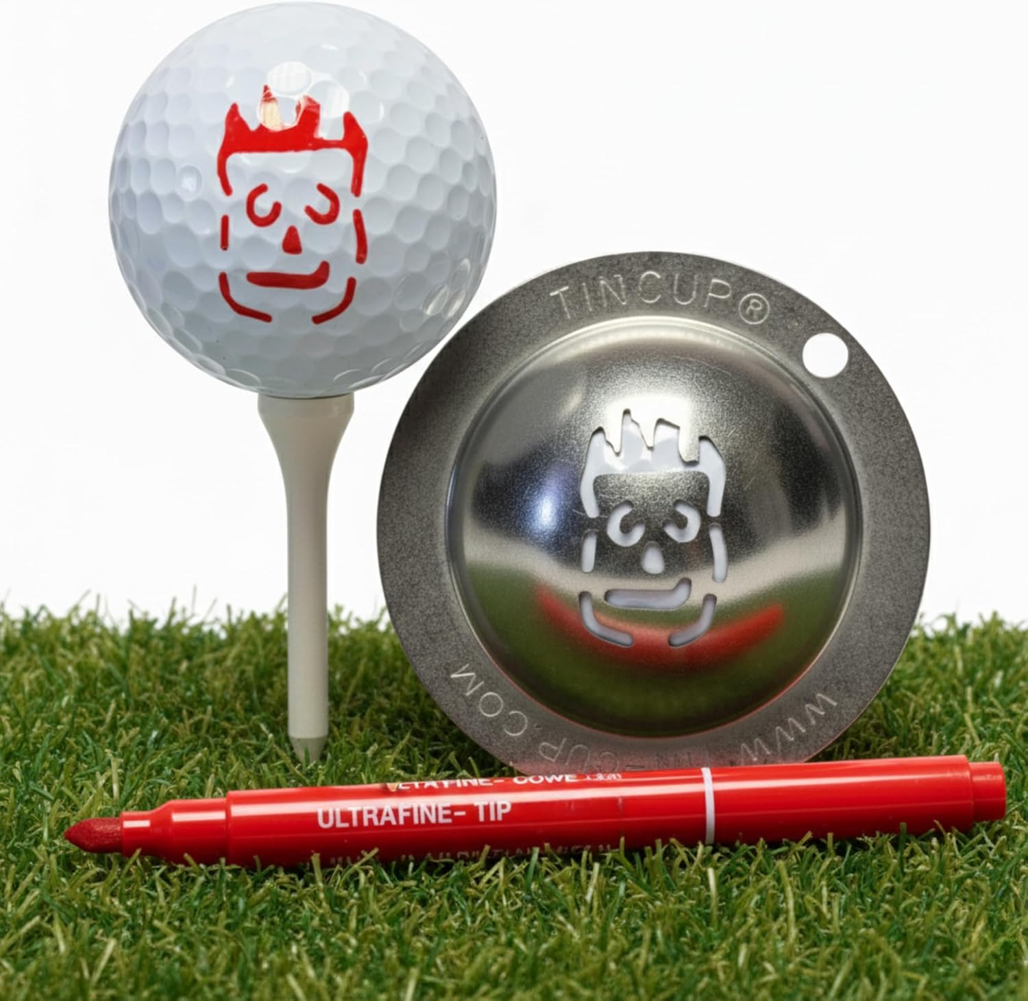 Tin Cup Golf Ball Marker Stencil - Premium Personalization Tool for Golfers - Custom Design Ball Marker - Golf Accessories Gift for Men and Women- Made in The USA