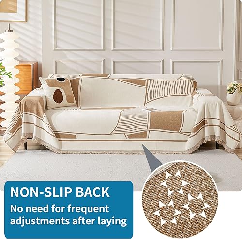 Miniatura 2 de HAOMAIJIA Funda de sofá antideslizante para sofá de 3 cojines, fundas lavables para sofá seccional para perros y mascotas, protector de muebles para