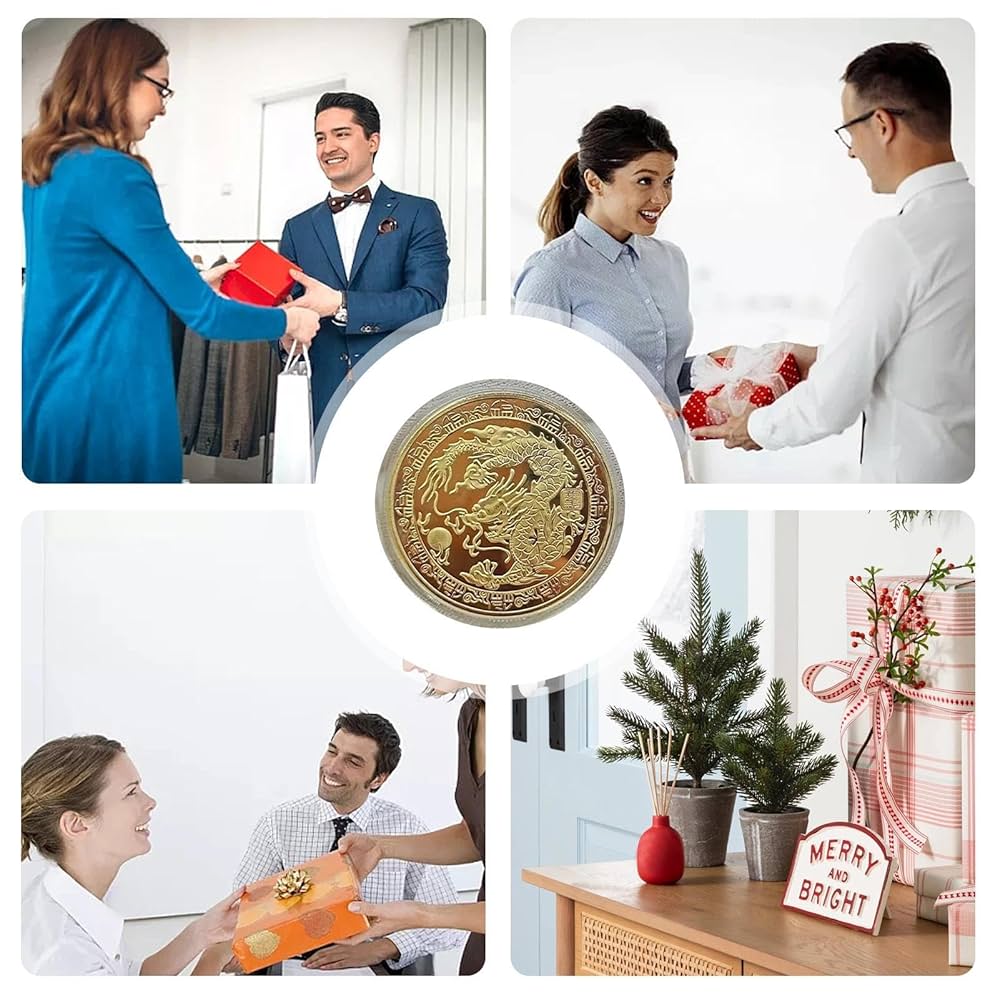 Amazon.co.jp: ドラゴンラッキー金貨 記念金龍貨 旧正月記念