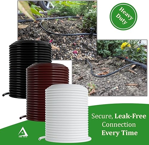 Miniatura 6 de Tubo de riego por goteo de 14, 100 pies, manguera flexible de riego por goteo de plástico PVC para jardinería, nebulización, hidroponía y proyectos