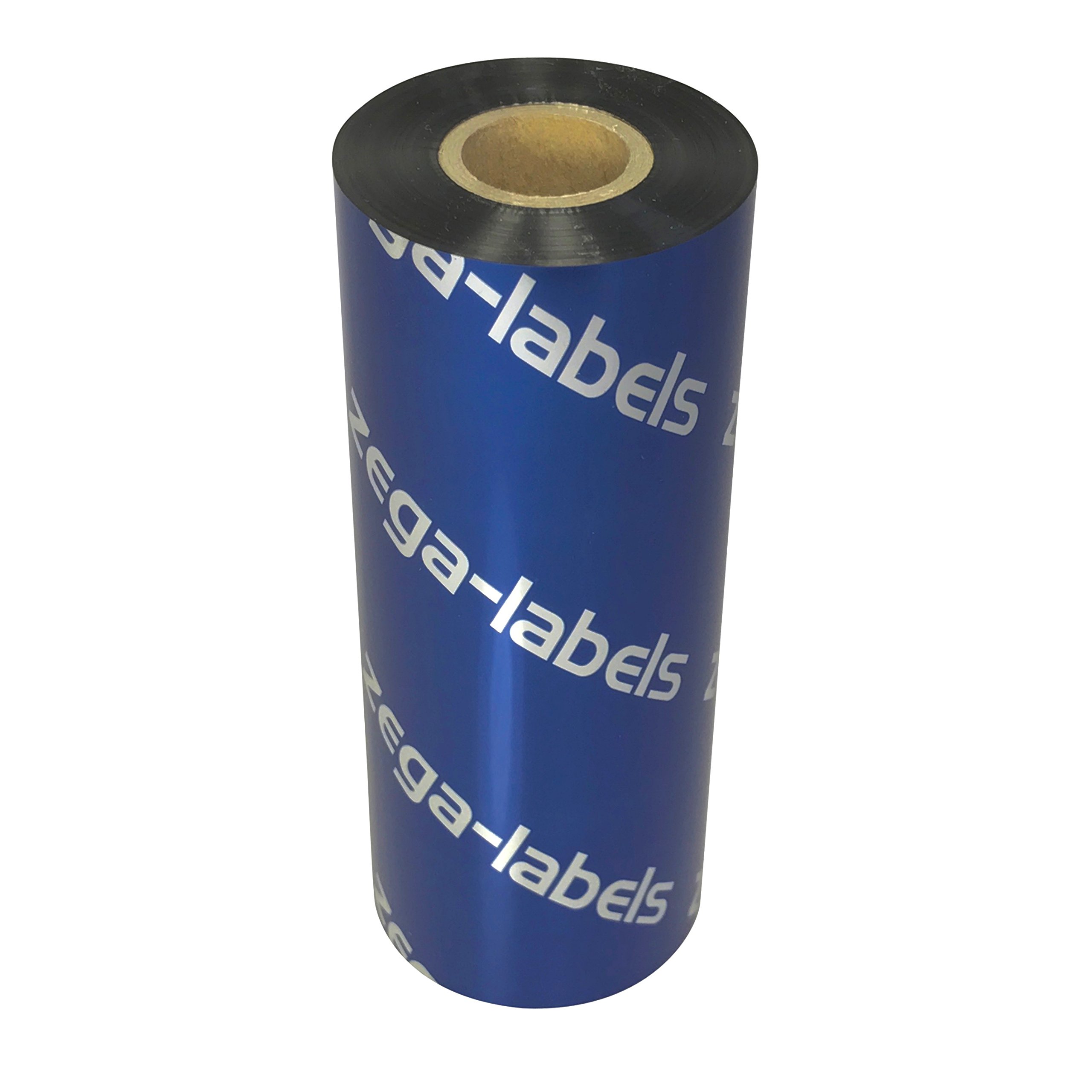 Thermotransfer Farbband schwarz 156 mm x 300 m - zega silver (Wachs/Harz Wischfest) - Farbseite INNEN - für Industriedrucker mit 1 Zoll Kern 25 mm für Papieretiketten mit erhöhter Abriebsfestigkeit