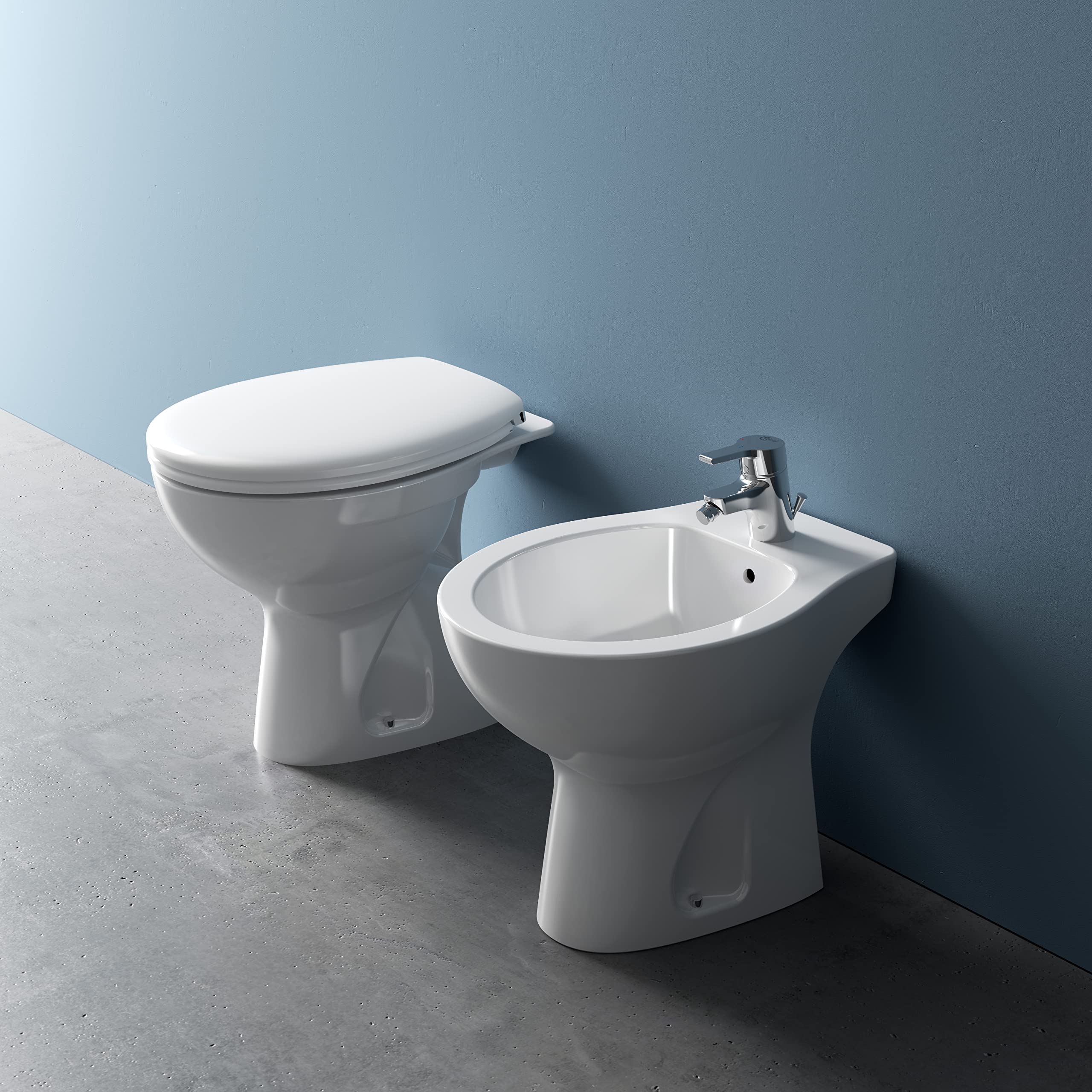 Ideal Standard Eurovit vaso a terra scarico a pavimento "S" non UNI bianco