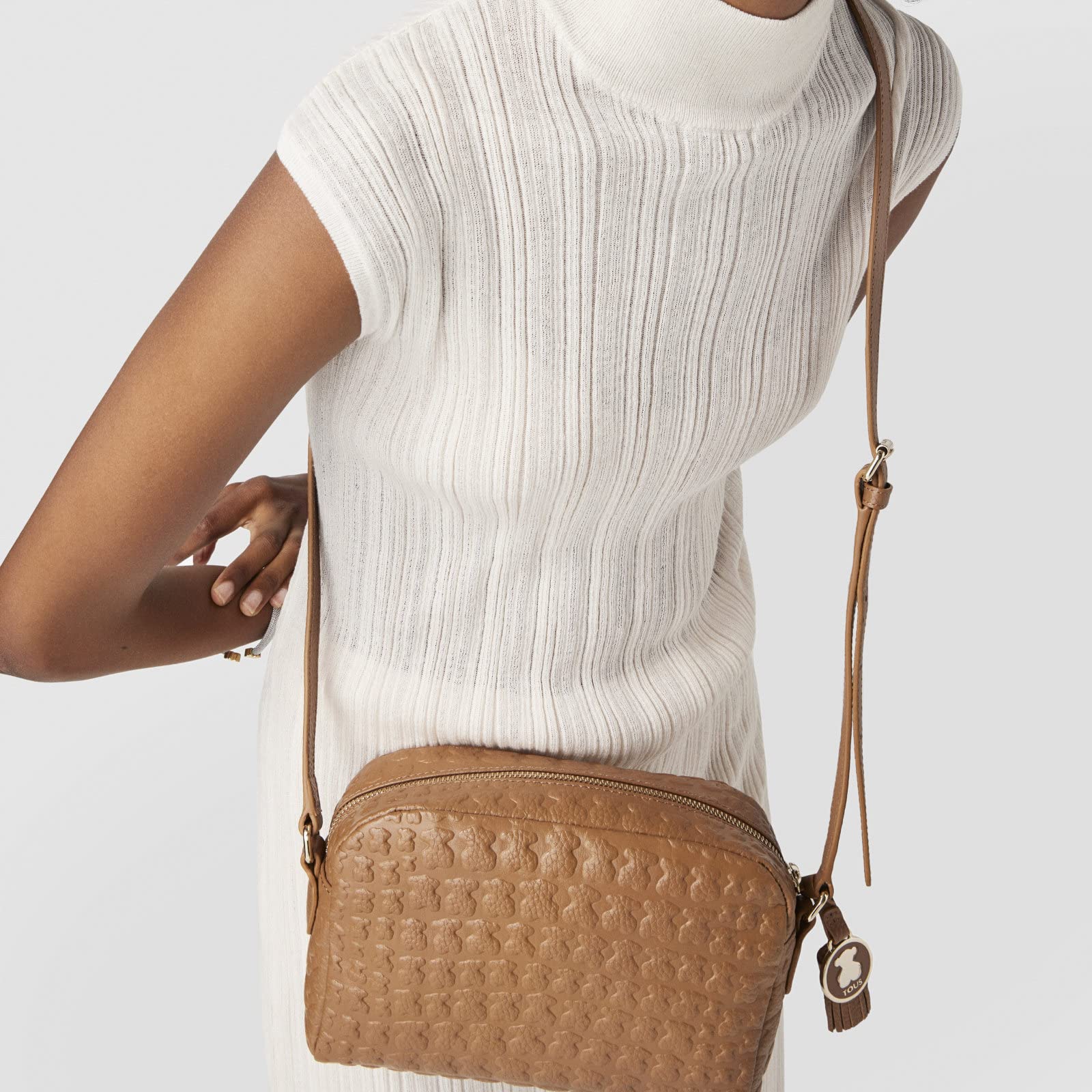 TOUS Sherton, Bolso Bandolera para Mujer, 19x14x2 cm (W x H x L)
