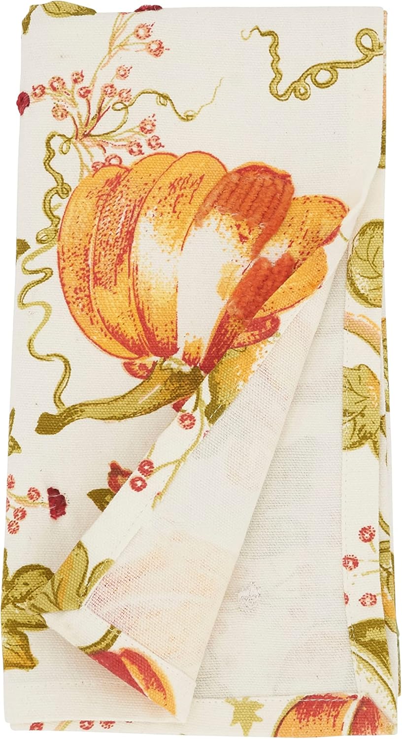 Pumpkin Design Table Napkins (Set of 4)
