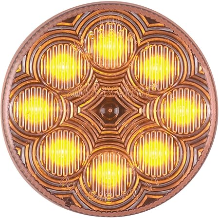 Side Marker Lights Universal Maxxima 2-1/2 Inch Round Clearance/Side Marker Light – 13 LED Red With Clear Lens 2.5 Led Marker Lights - Foto 3