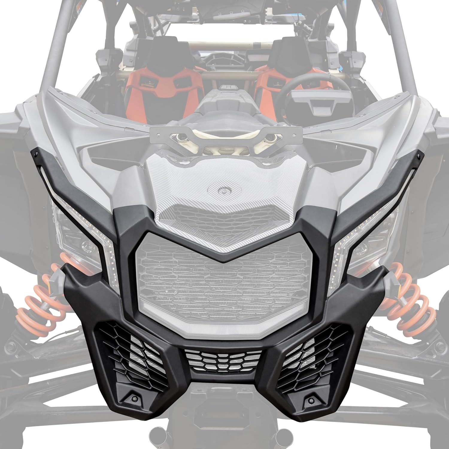 SAUTVS Front Fascia for Can-Am Maverick X3, Black Combination Front Fascia Kit for Can Am Maverick X3 / X3 MAX 2017-2025 All Models Accessories, Replace #705009508