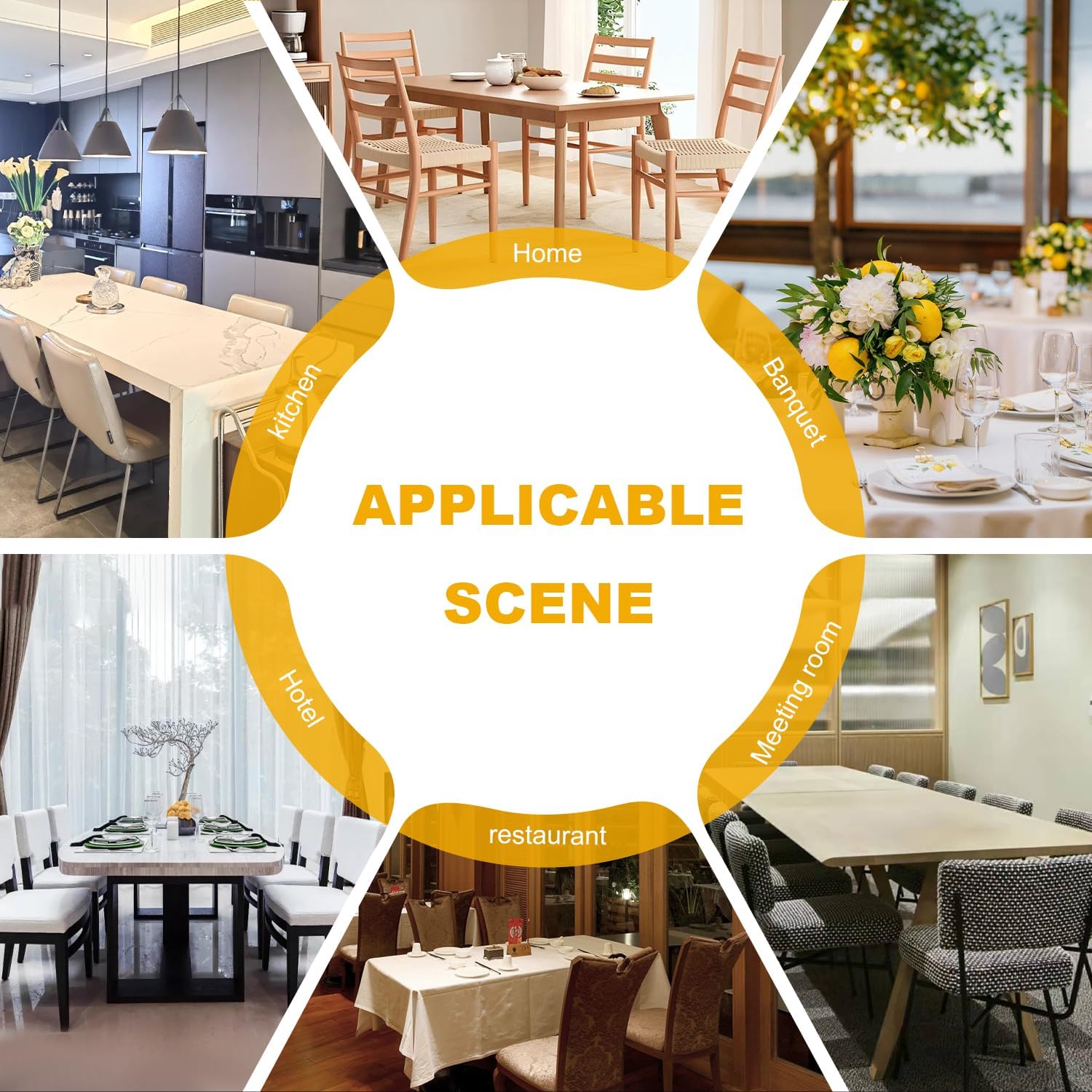 Luxury Marble Chair Covers Set of 4 – Navy Blue Gold Abstract Pattern Stretch Dining Chair Slipcovers Washable Universal Seat Protectors for Kitchen, Banquet, Party, Hotel, Home Decoration